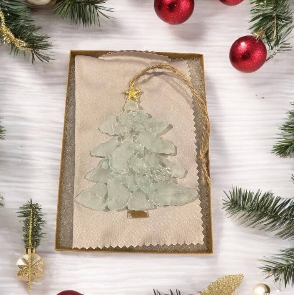 Beach Sea Glass Christmas Tree Ornament