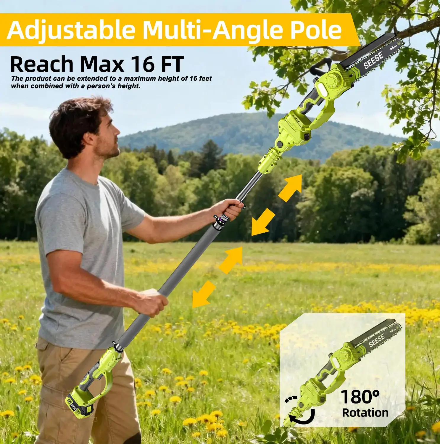 【FathersDayGift】 2 in 1 Mini Chainsaw with 2 x 21V Batteries, 8