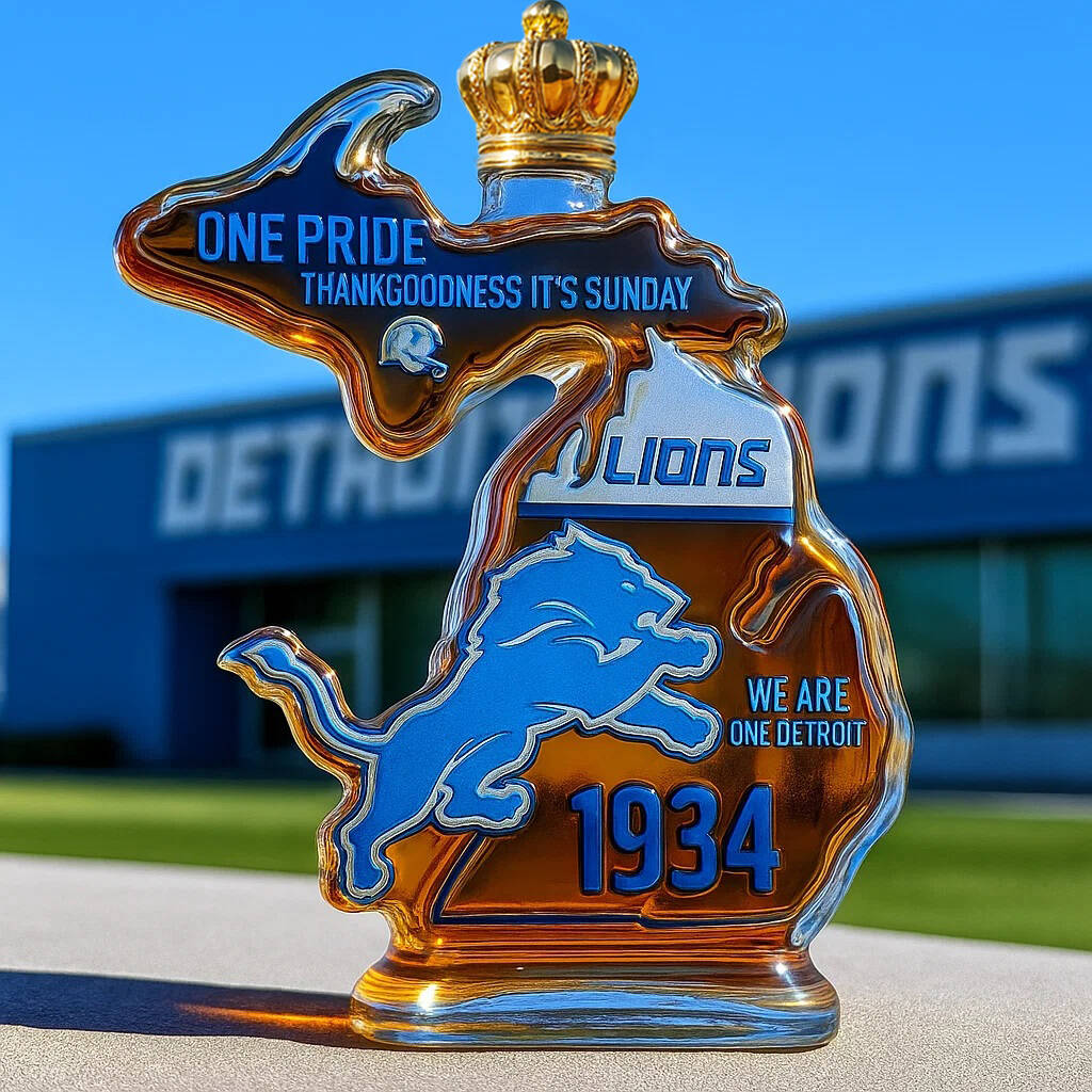 Detroit Lions Collector's Whiskey Bottle