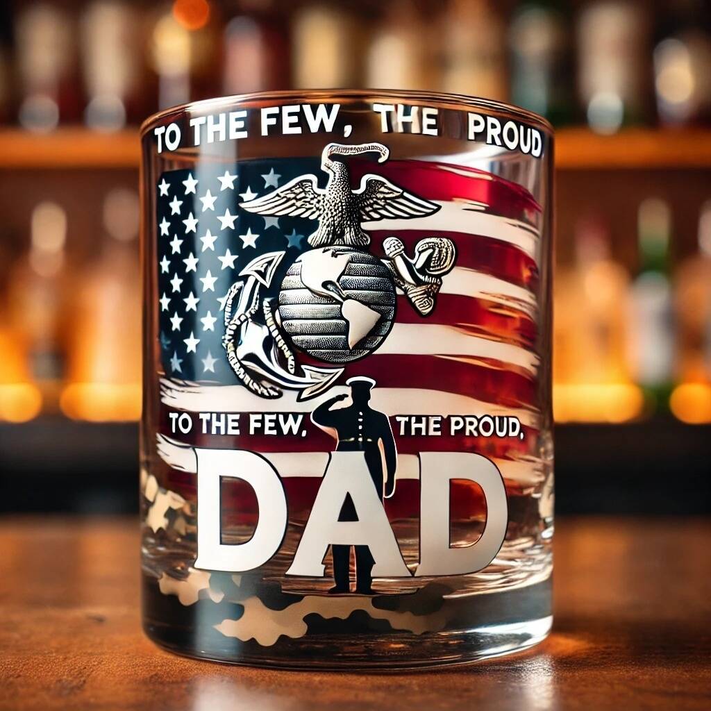 USMC Father’s Day Glass