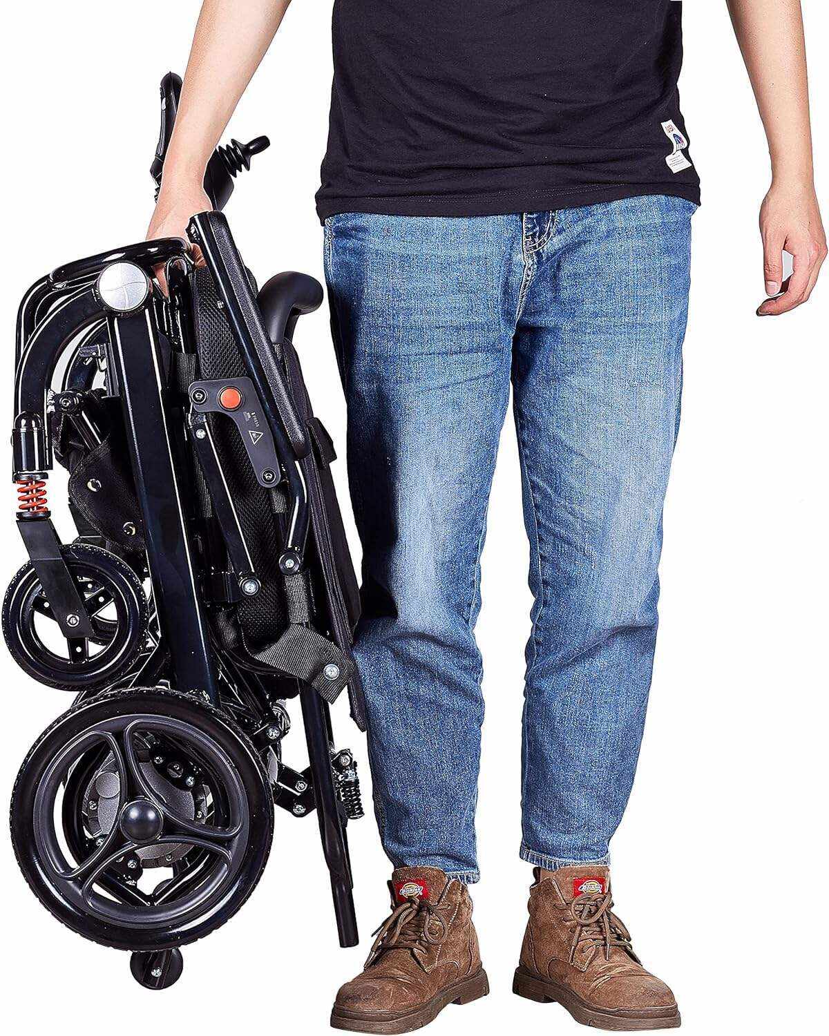 Rubicon DX06 Super Lightweight Electric Wheelchairs - Easy to Use - 12 mi Cruise Range - Detachable Battery 10AH - Liftable Armrest- Travel Size Foldable Power Wheelchair - Serviced from USA (Model1)