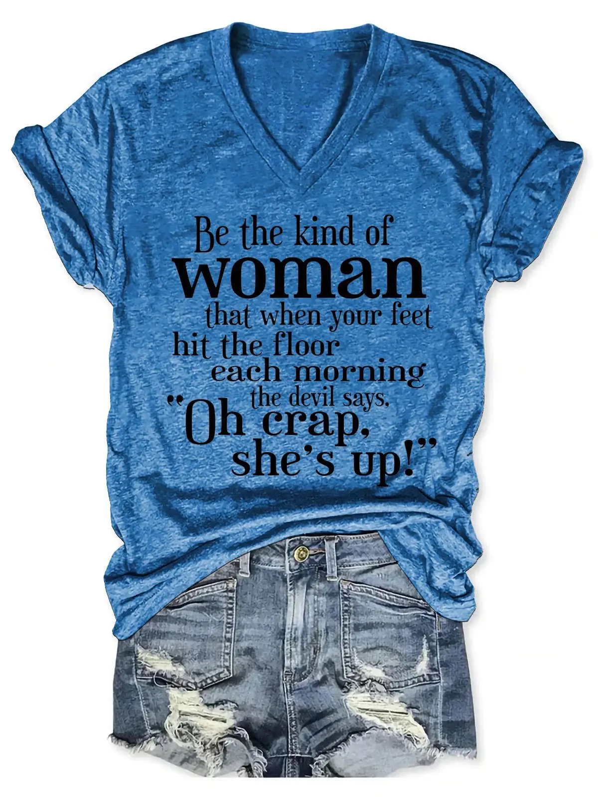 Women's Be The Kind Of Woman Print Casual  T-shirt