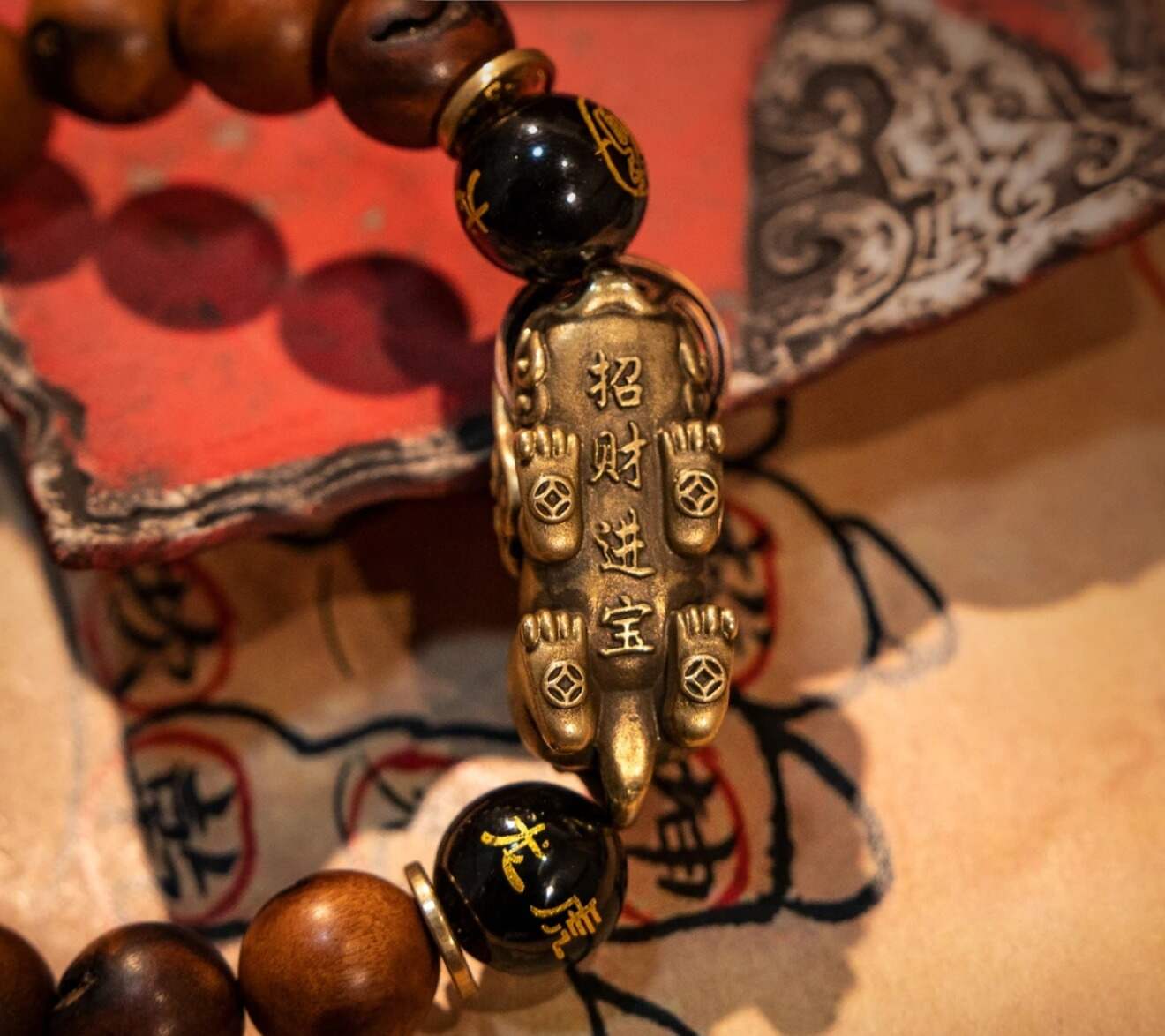 Wealth - Attracting Pi Xiu Jujube Wood Bead Bracelet