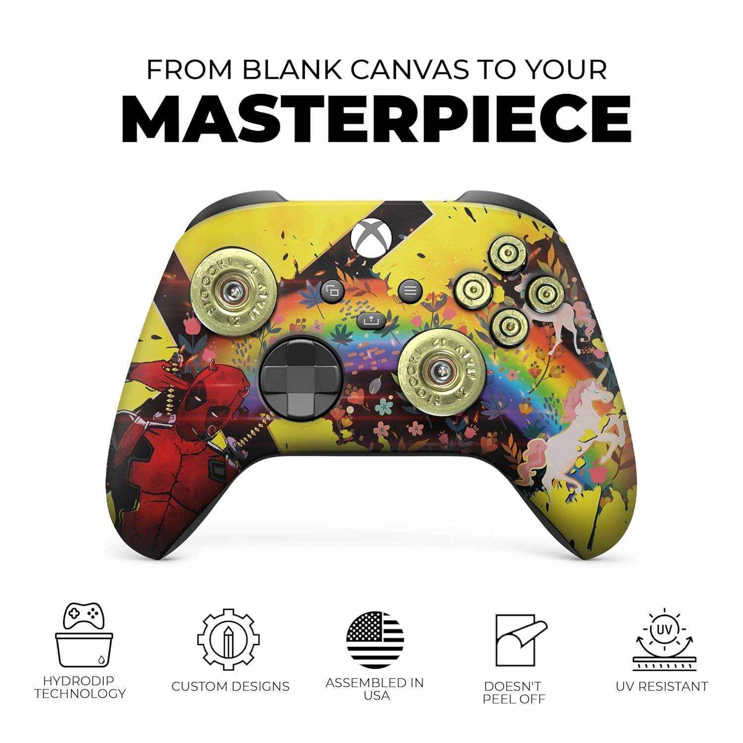 DreamController Original X-box Wireless Controller Special Edition Customized Compatible with X-box One S/X-box Series X/S & Windows 10 Made with Advanced HydroDip Print Technology(Not Just a Skin)