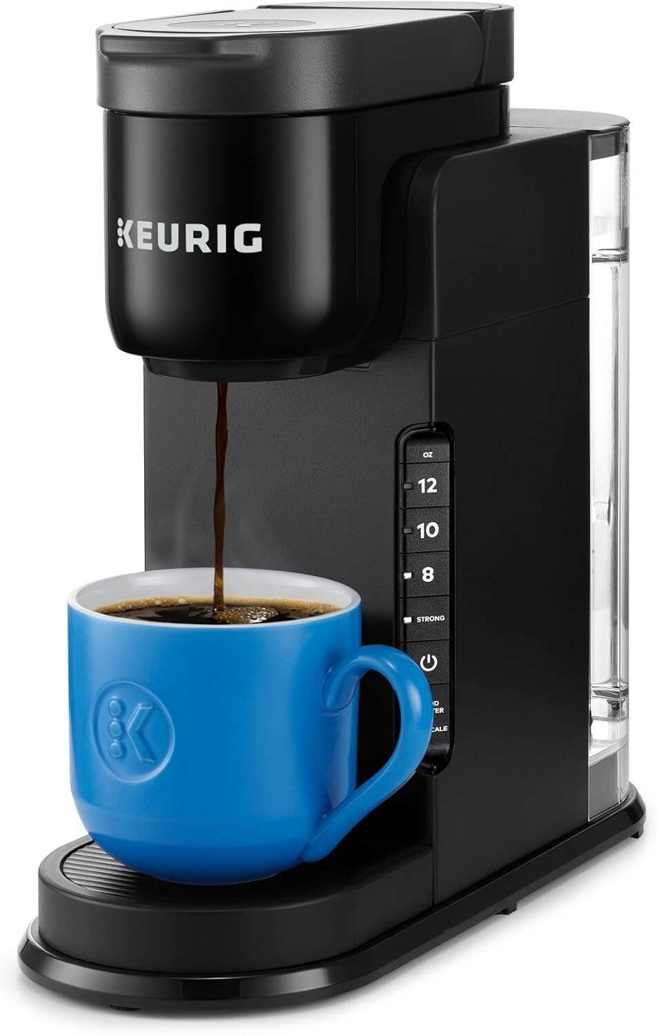 K-Express Single Serve K-Cup Pod Coffee Maker, 3 Brew Sizes, Strong Button Feature, 42oz Removable Reservoir, Evergreen