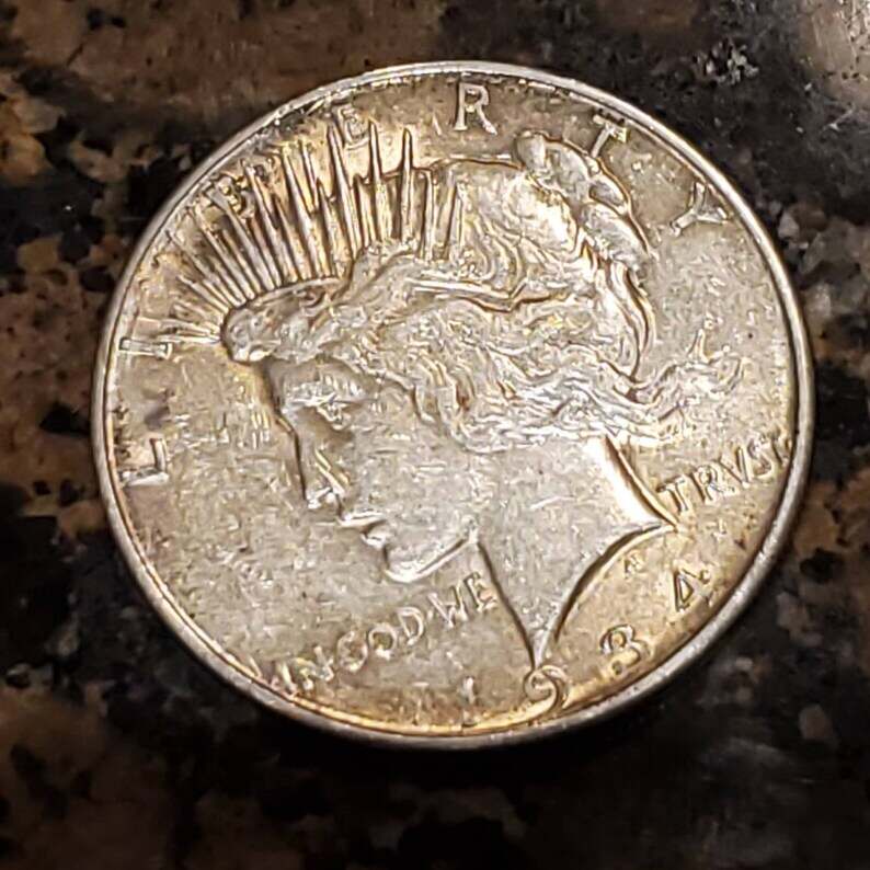 1934 D  United States Silver Peace Dollar  XF+   lot #720