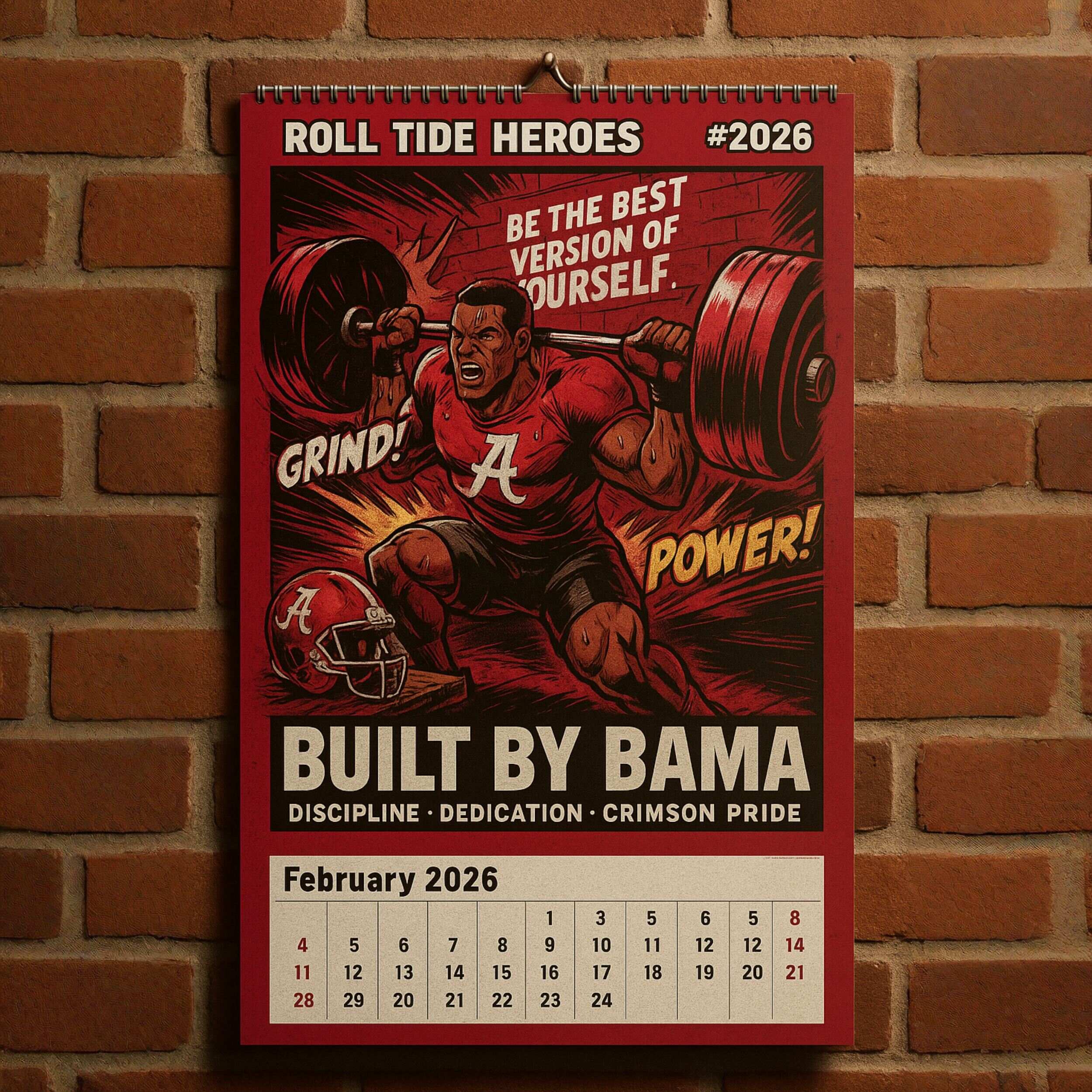 Alabama Crimson Tide 2026 Wall Calendar