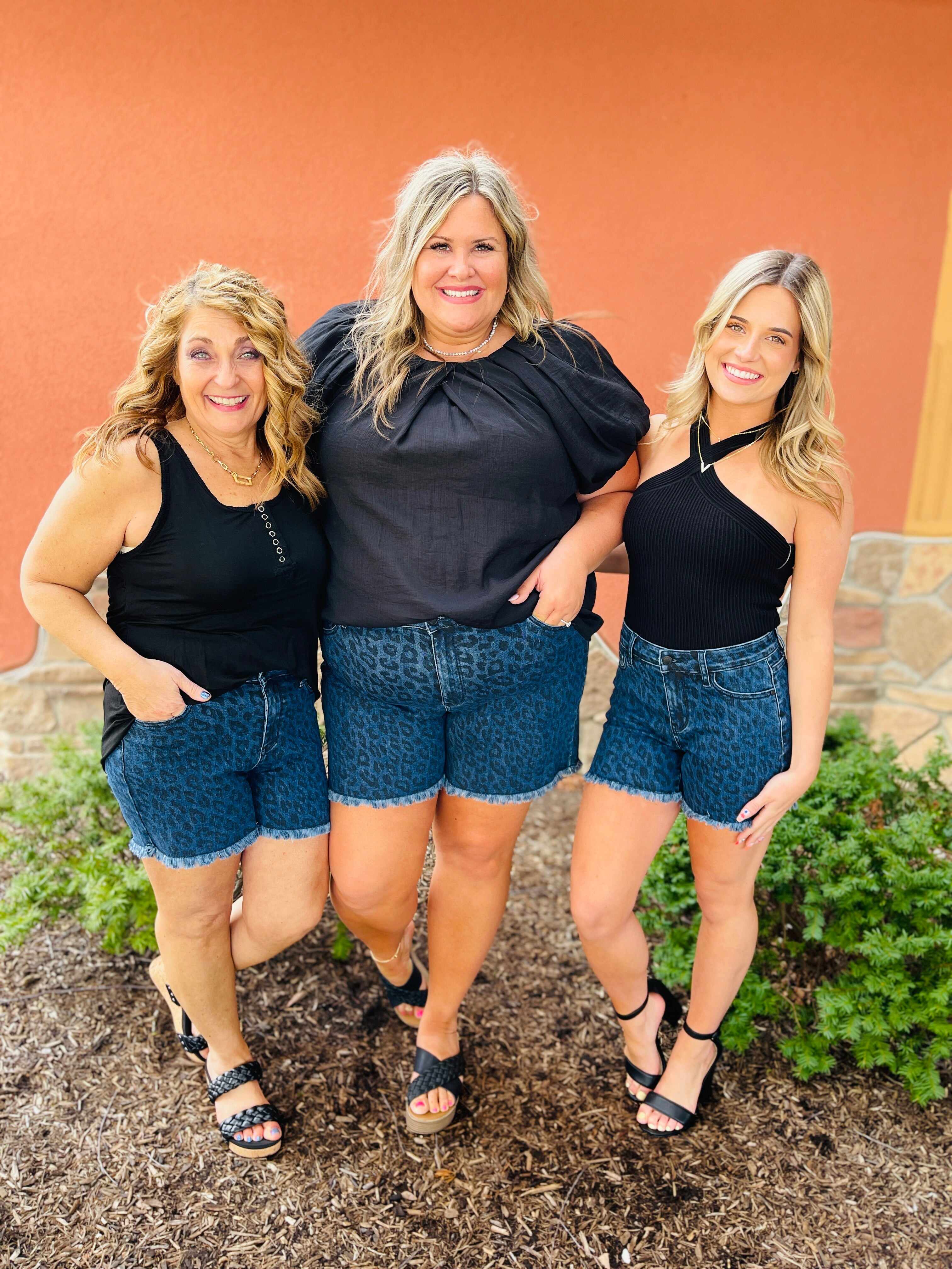 REG/CURVY Wild Ones Leopard Print Shorts