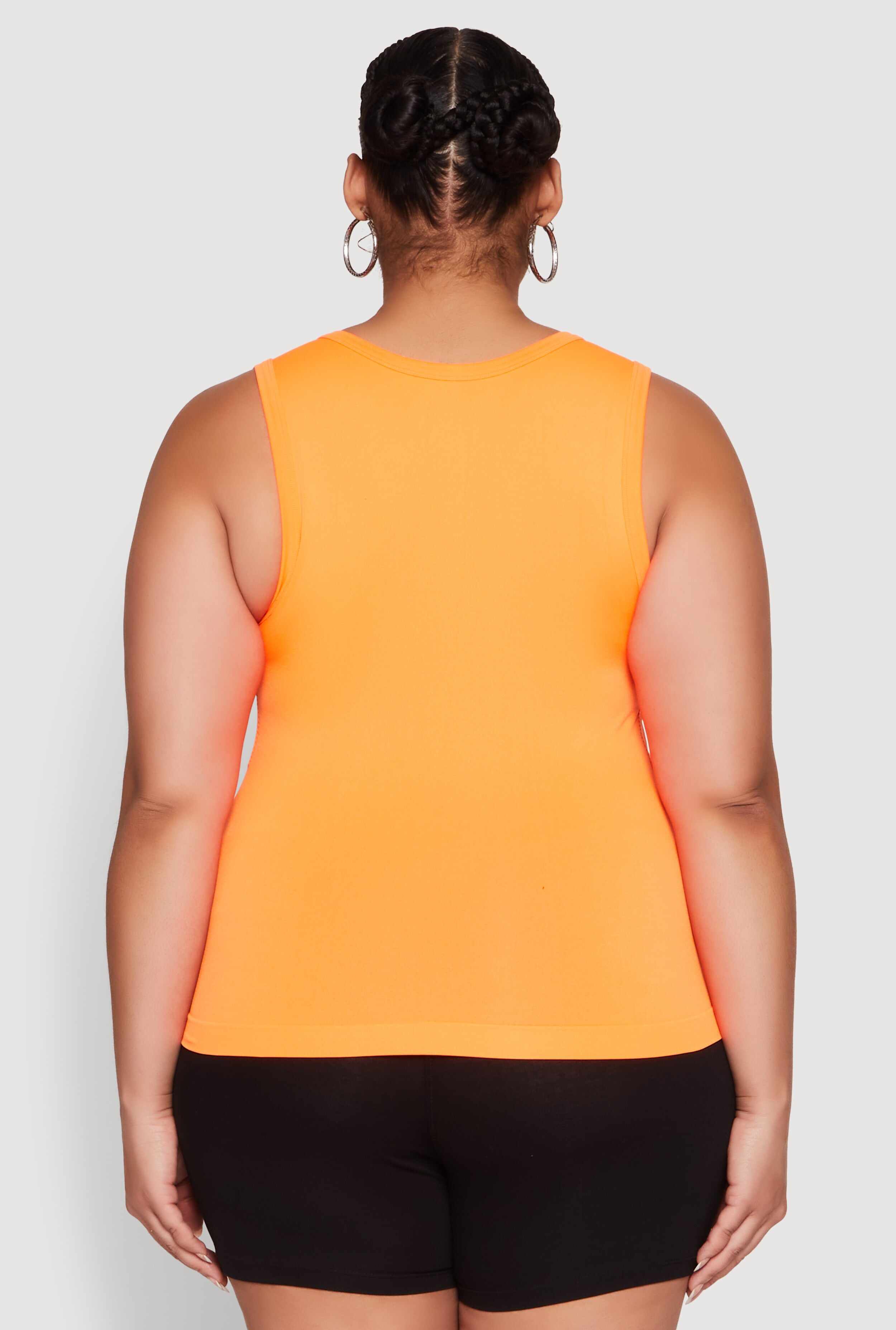 Plus Size Seamless Square Neck Tank Top