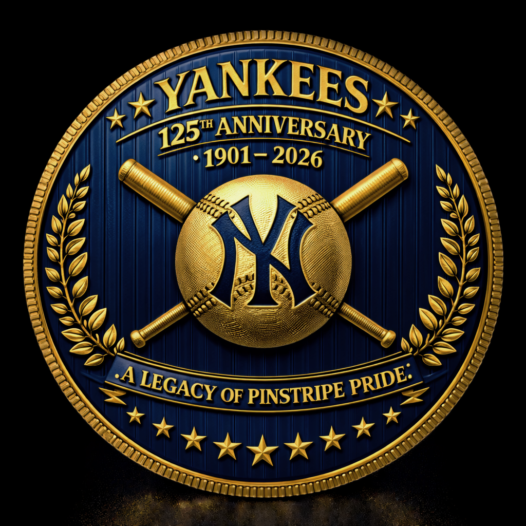 The 125th anniversary coin of the NY Yankees