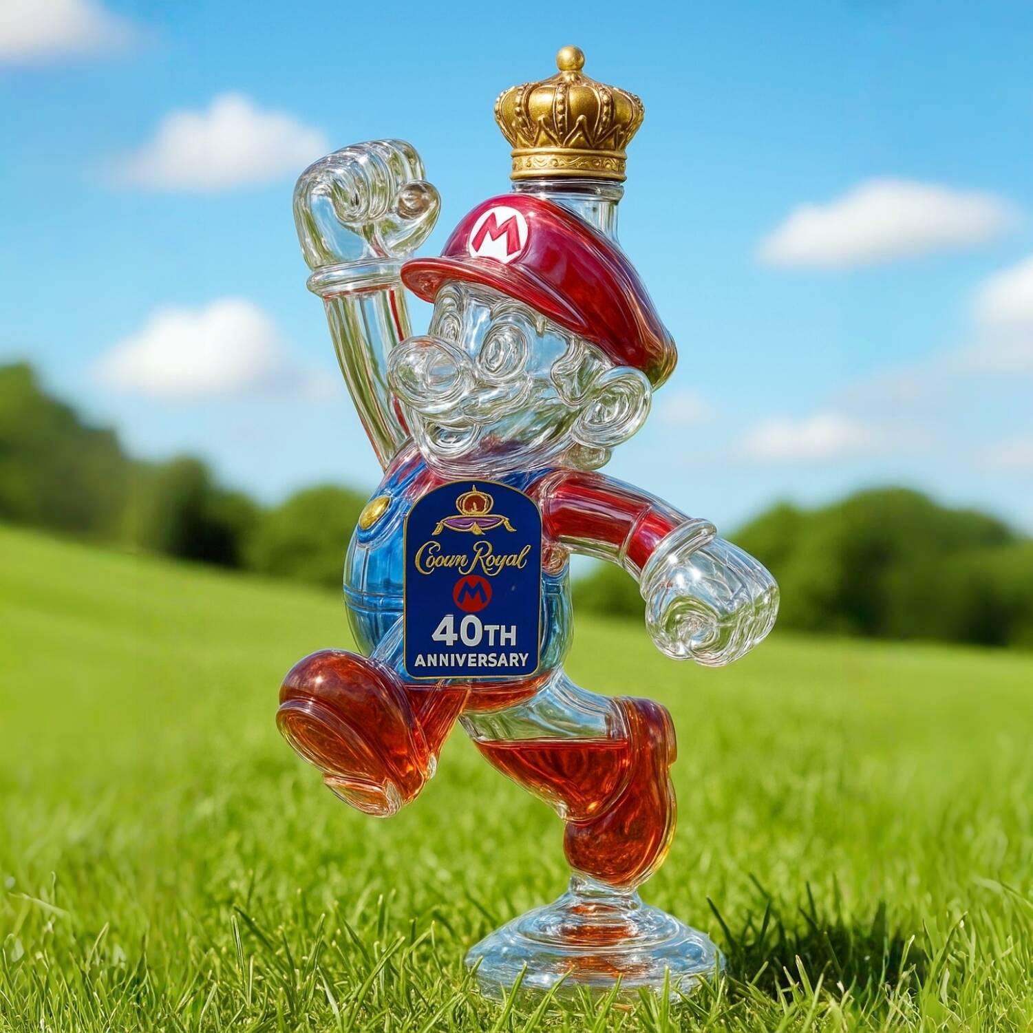 Super Plumber 40th Whiskey Bottle