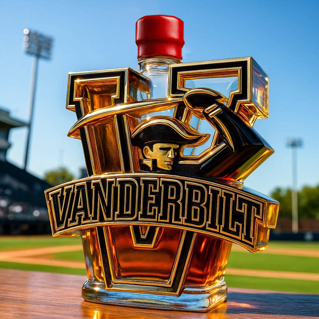 Vanderbilt Commodores Whisky Bottle