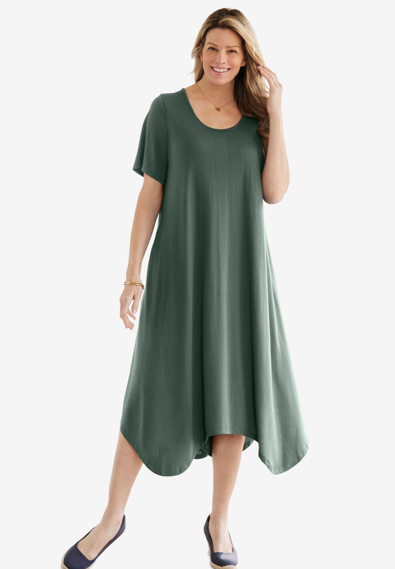 Drape Hem Dress