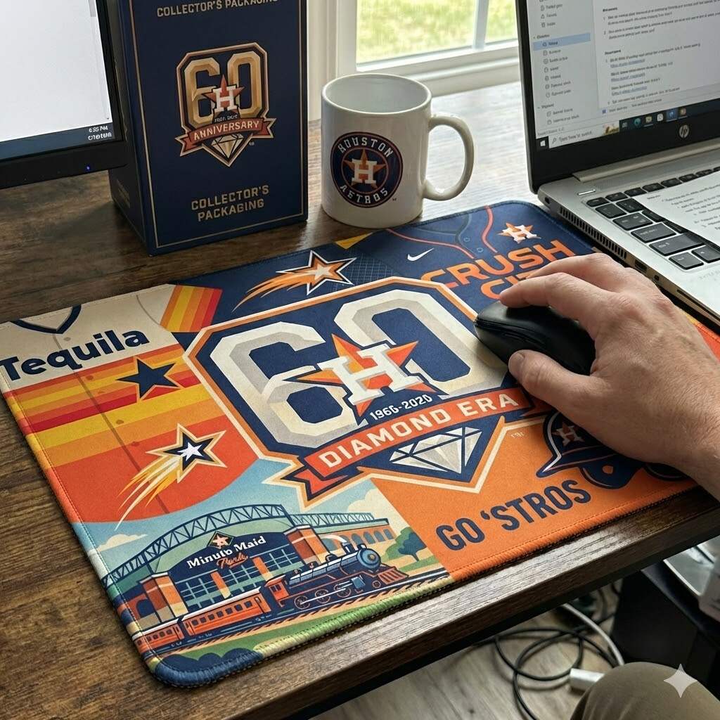Houston Astros 60th Anniversary Desk Mat ⚾🧡