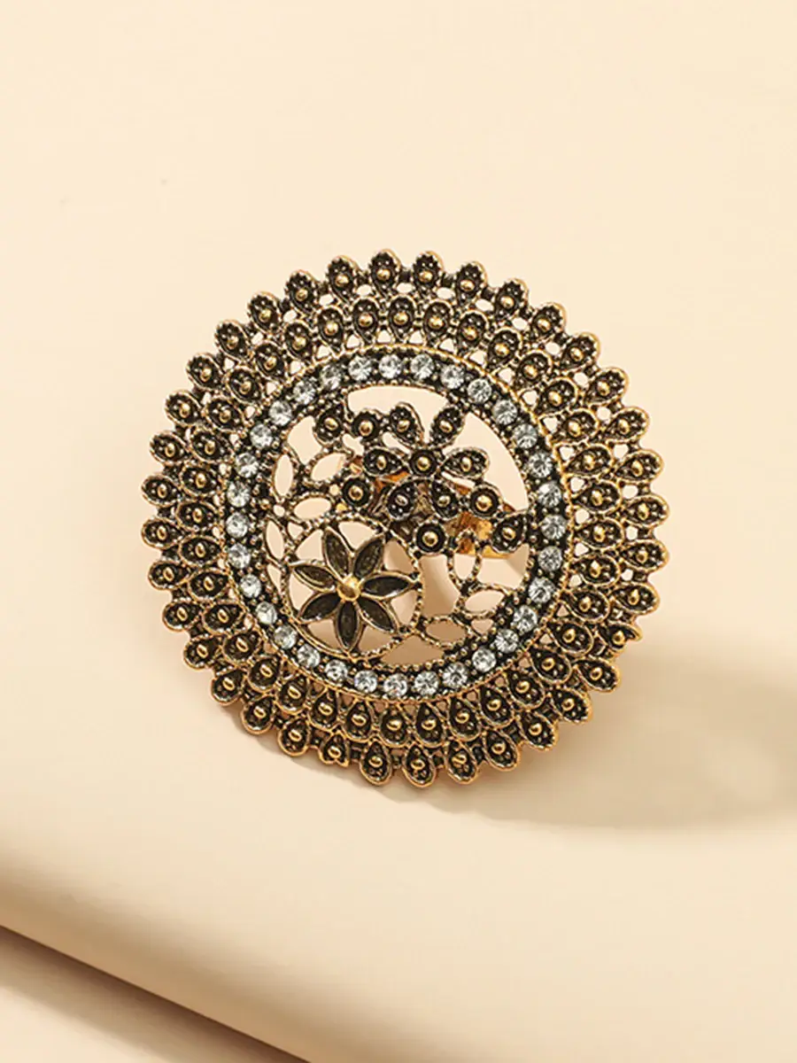 Flower Shape Geometric Hollow Rings Accessories