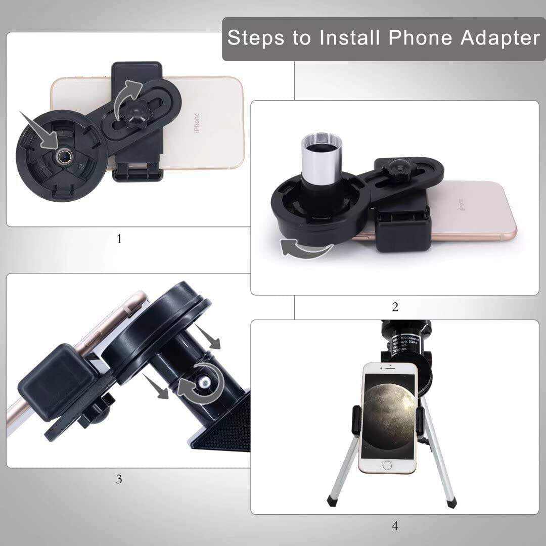 ToyerBee Telescope for Adults & Kids, 70mm Aperture (15X-150X) Portable Refractor Telescopes for Astronomy Beginners, 300mm Professional Travel Telescope with A Smartphone Adapter& A Wireless Remote
