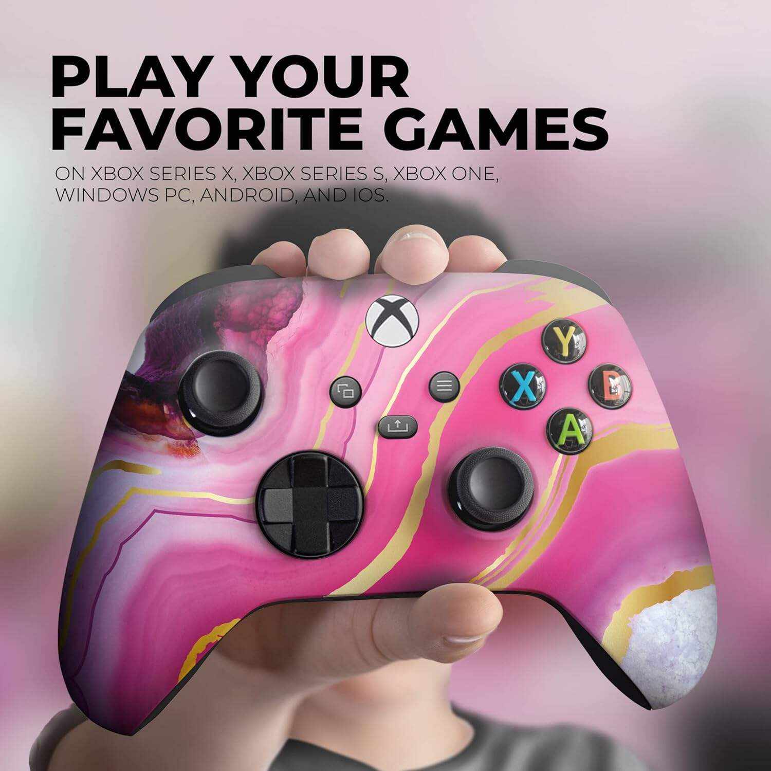 DreamController Original X-box Wireless Controller Special Edition Customized Compatible with X-box One S/X-box Series X/S & Windows 10 Made with Advanced HydroDip Print Technology(Not Just a Skin)