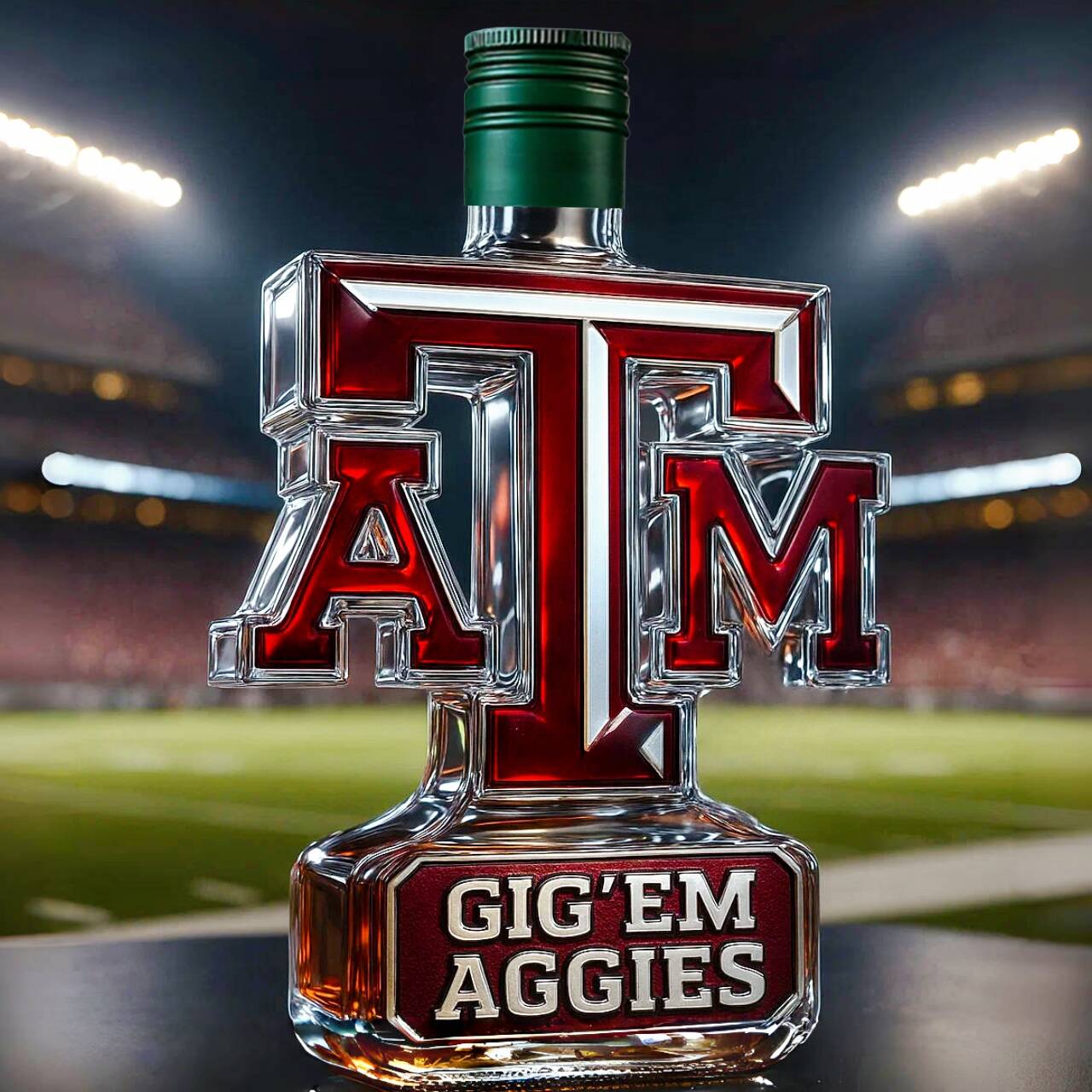 Texas A&M Aggies Whiskey Bottle