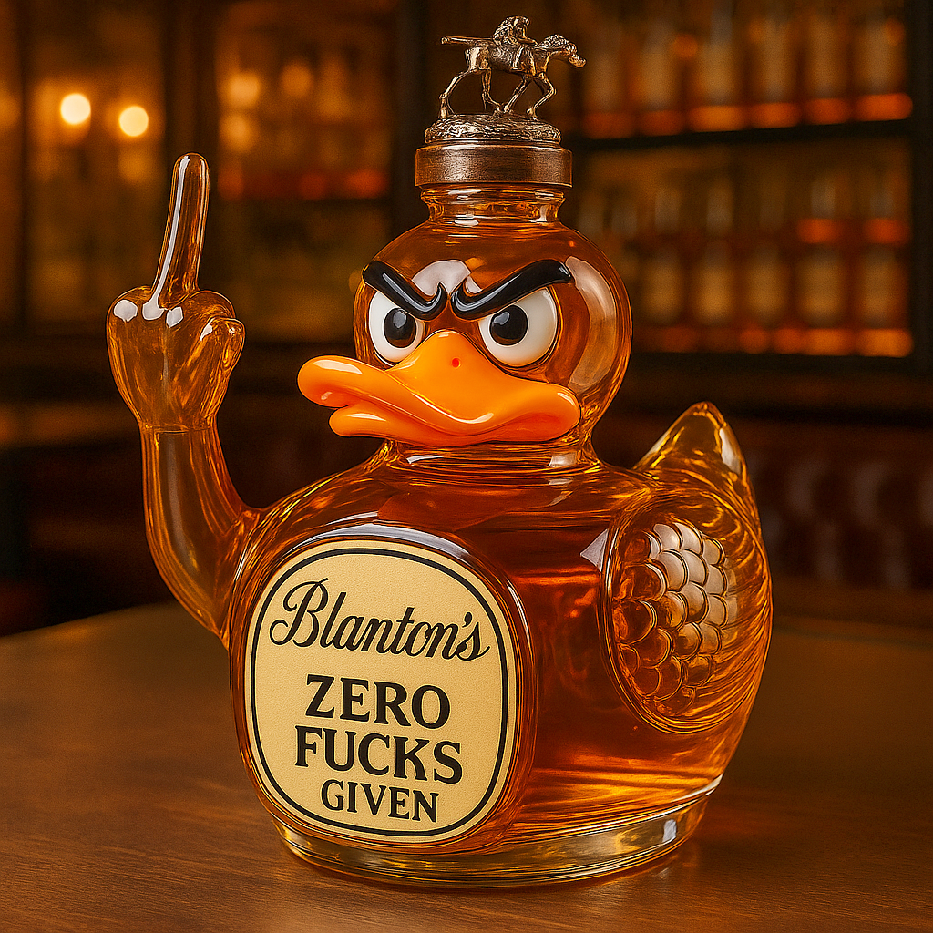 Swear Middle Finger Duck Whiskey Bottle