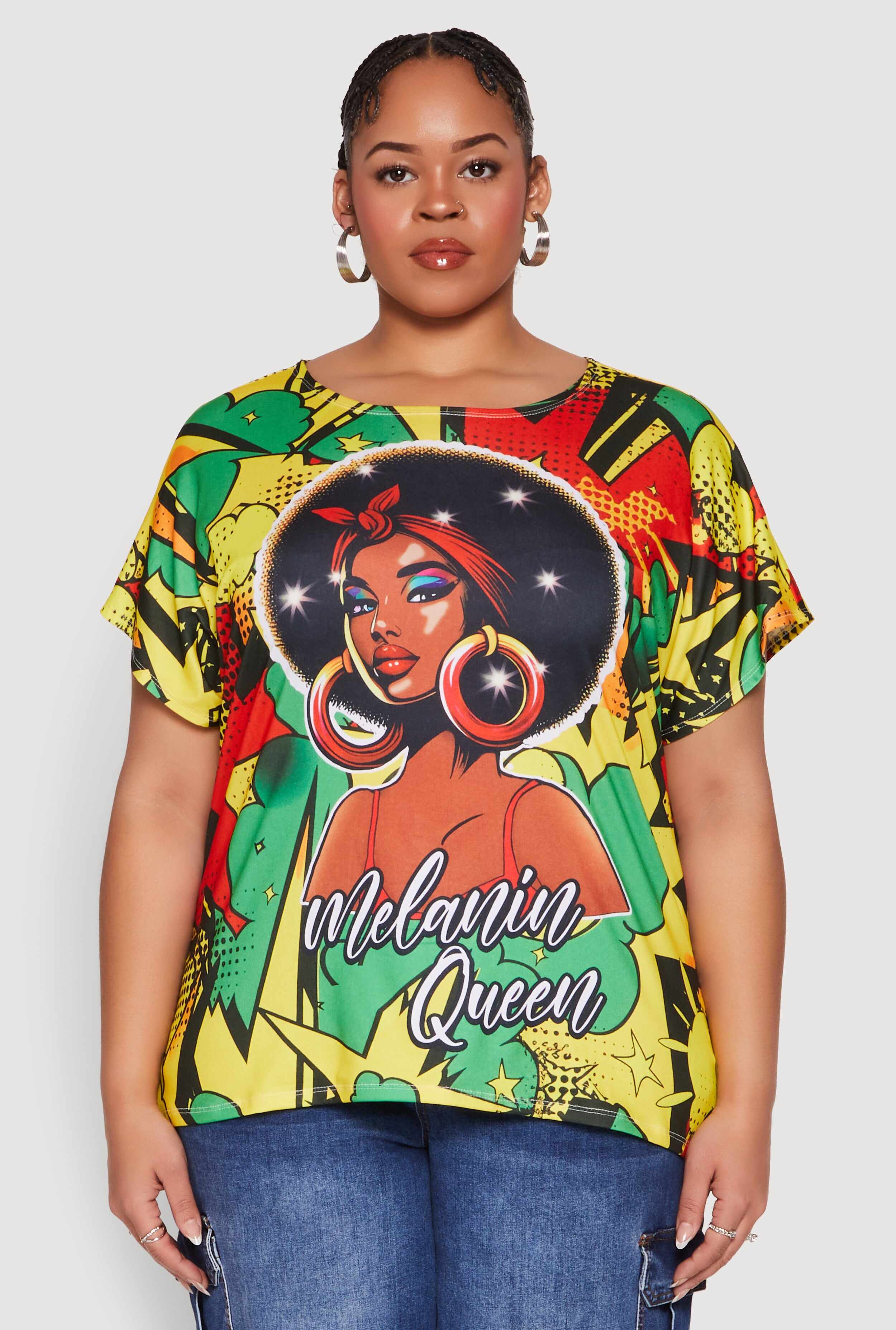 Plus Size Melanin Queen Graphic Tee