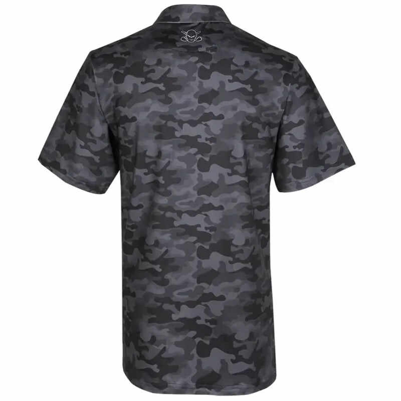 Camo Cool-Stretch Golf Shirt (Black)