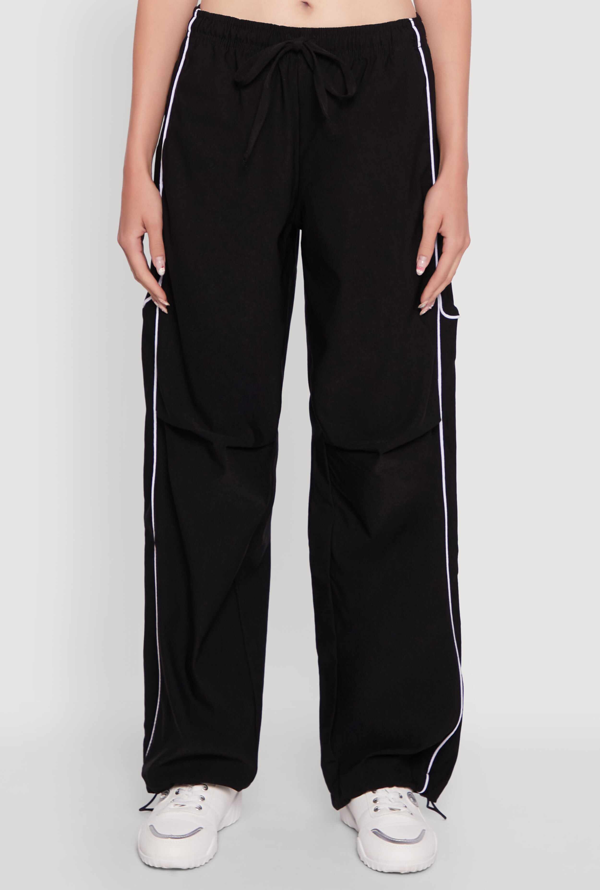Hyper Stretch Contrast Piping Track Pants