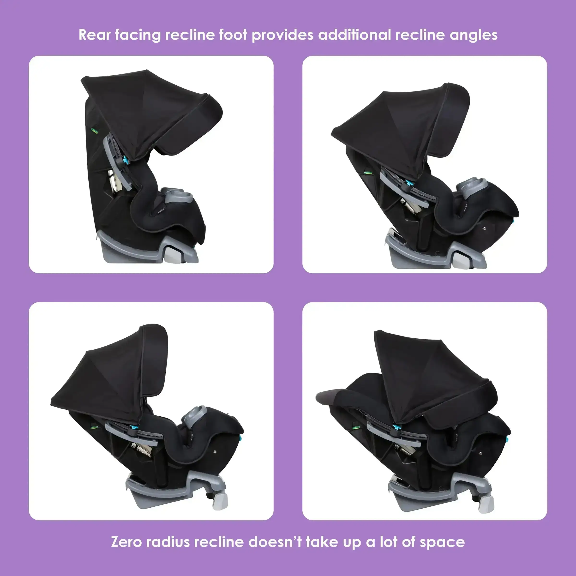 Baby Trend® Cover Me™ 4-in-1 Premium Adjustable Convertible Infant Car Seat w/ Integrated Canopy & Side Impact Protection
