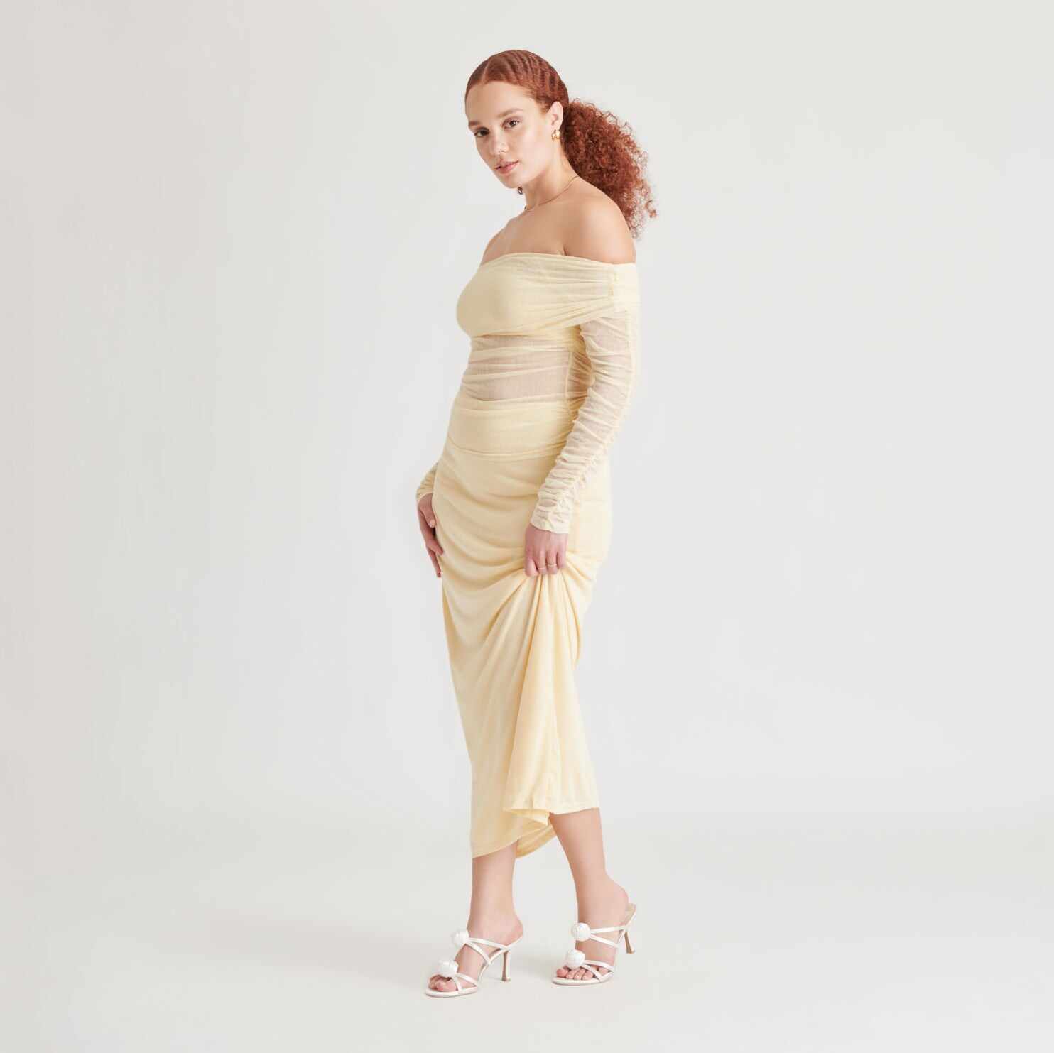 LINZY HEELS TRUE WHITE SATIN