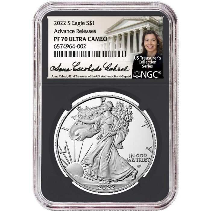 Complete Six Coin Set of Every Advance Release Silver Eagle - Cabral Signatures