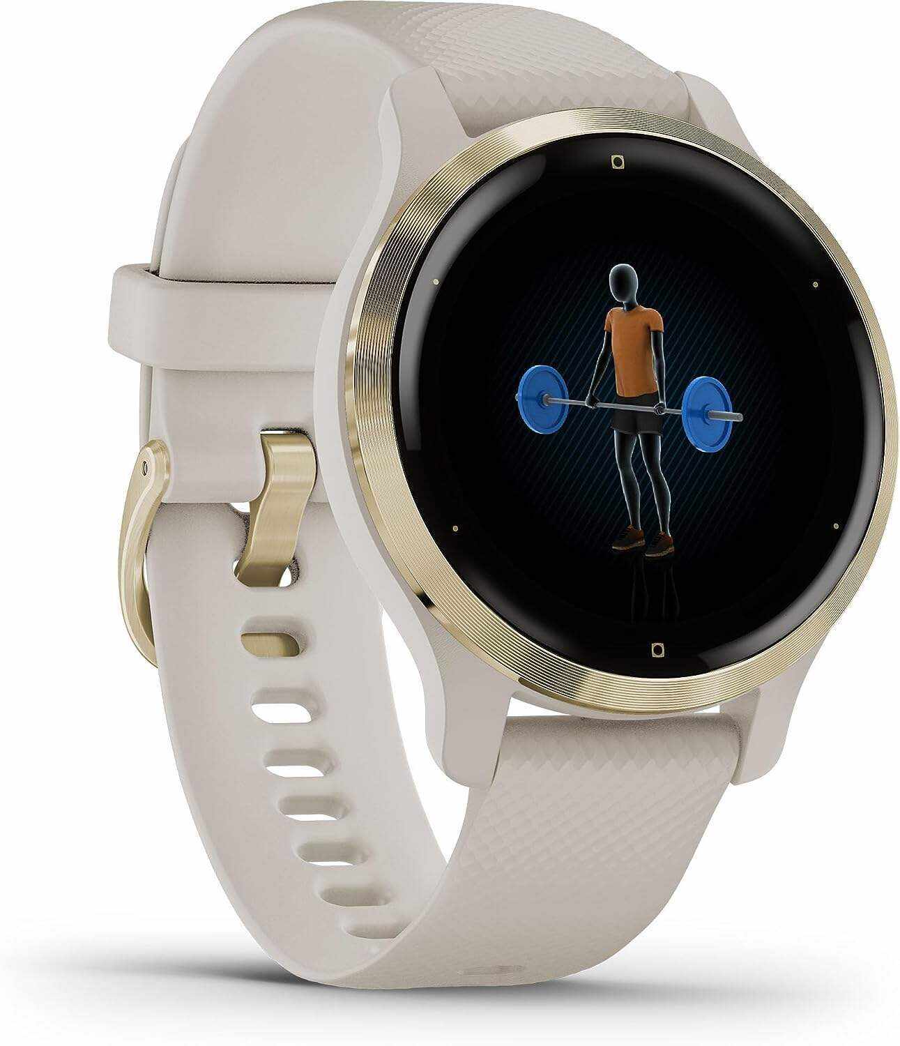 Garmin Venu 2, GPS Smartwatch with Advanced Health Monitoring and Fitness Features, Slate Bezel with Black Case and Silicone Band , 27.9 mm