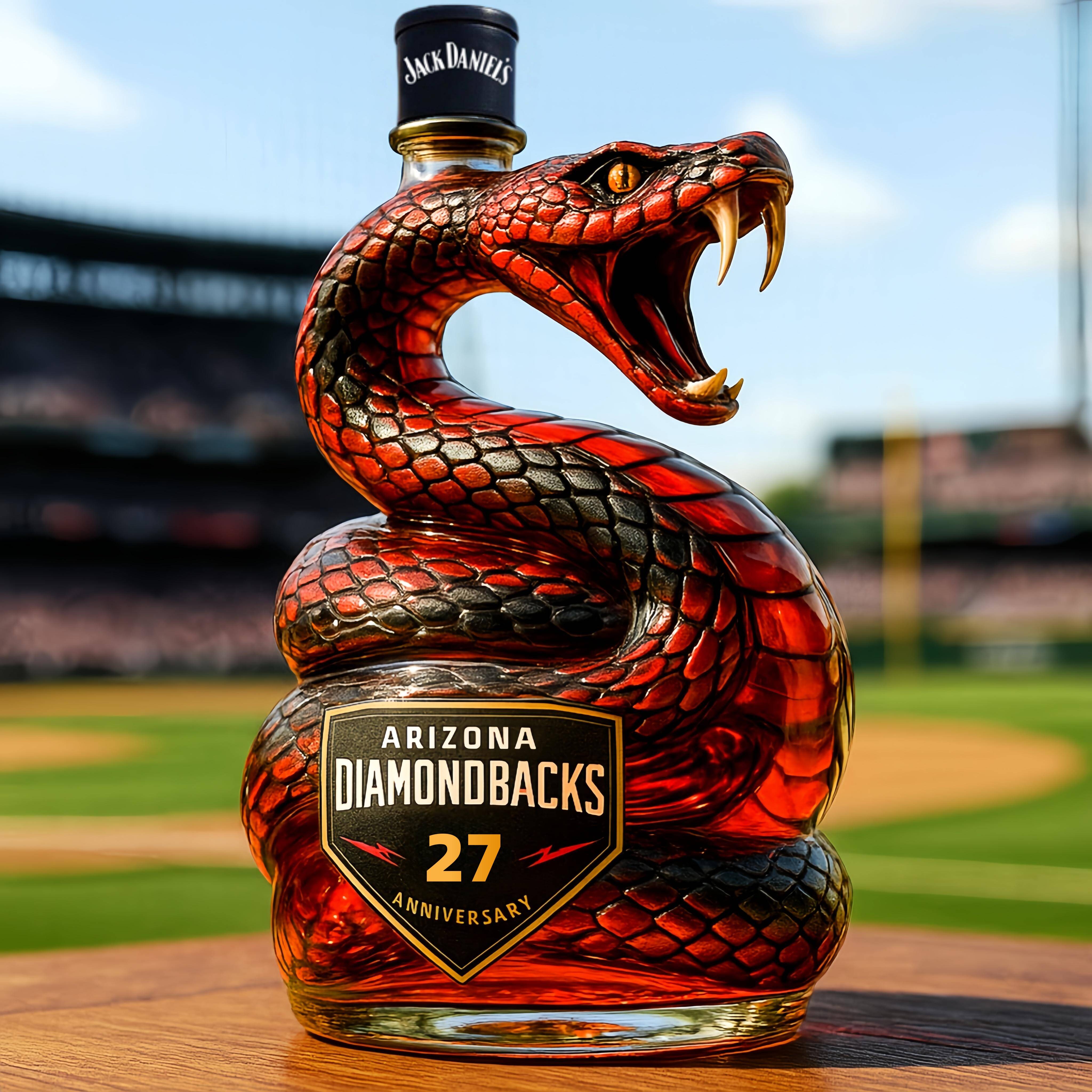 Arizona Diamondbacks 27th Anniversary Whiskey Bottle