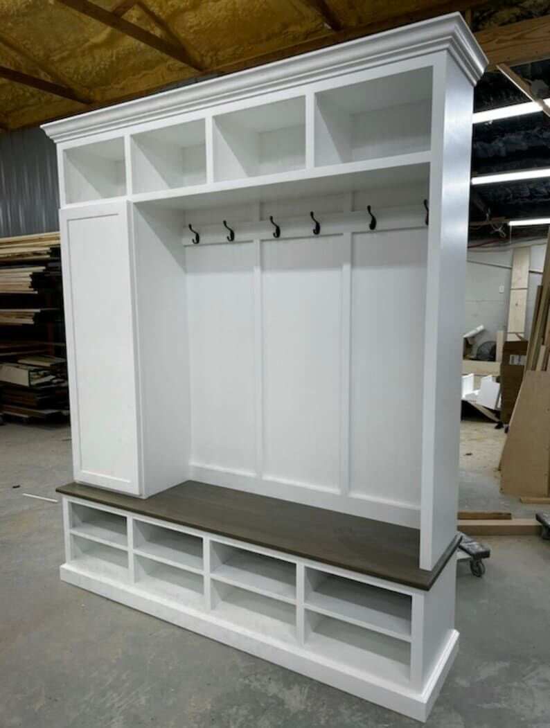 READY TO SHIP! mudroom locker hall tree bench