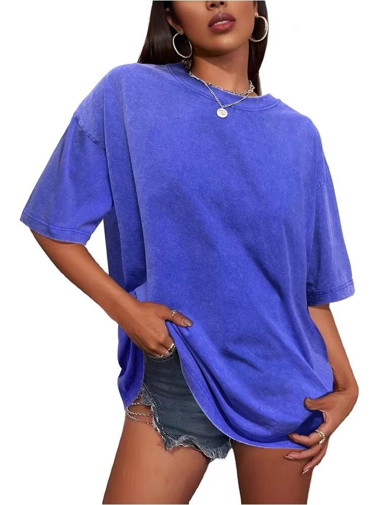 Women's Vintage Baggy Wash Cotton Tees