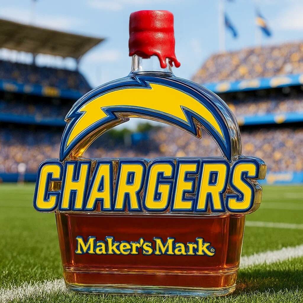 Los Angeles Chargers LOGO Limited Edition Whiskey Bottle