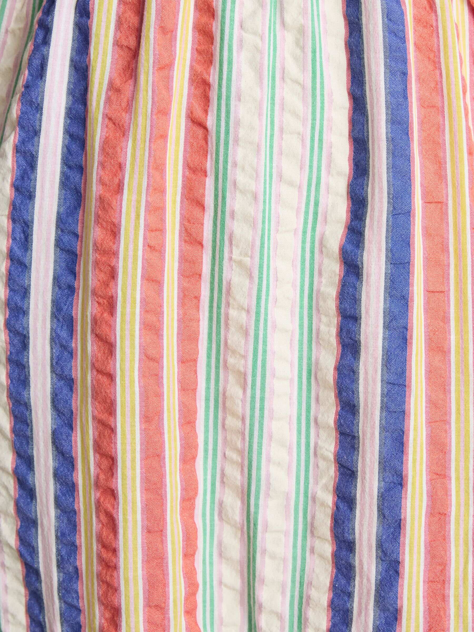 Kiera Red Striped Tiered Summer Dress