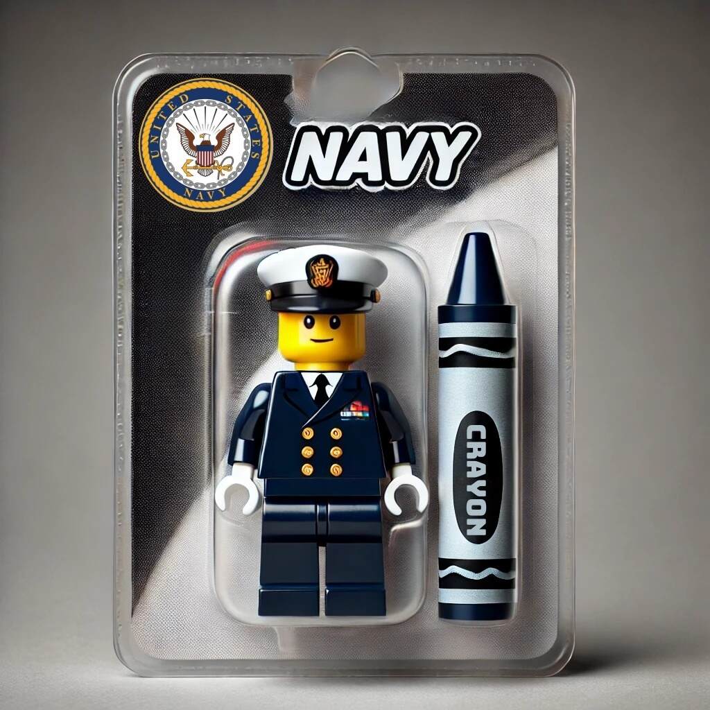 U.S. Marine Minifigure with Crayon