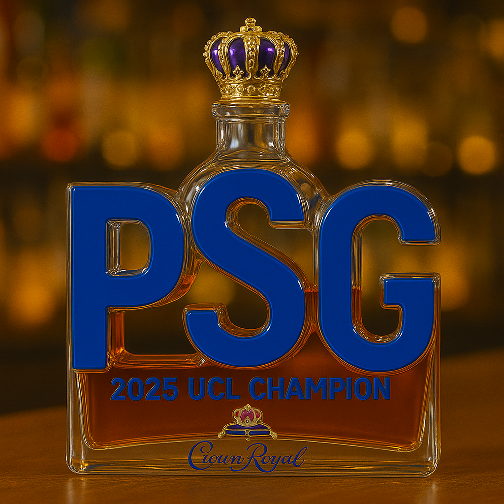 Paris Saint-Germain 2025 UCL Champion Whisky Bottle