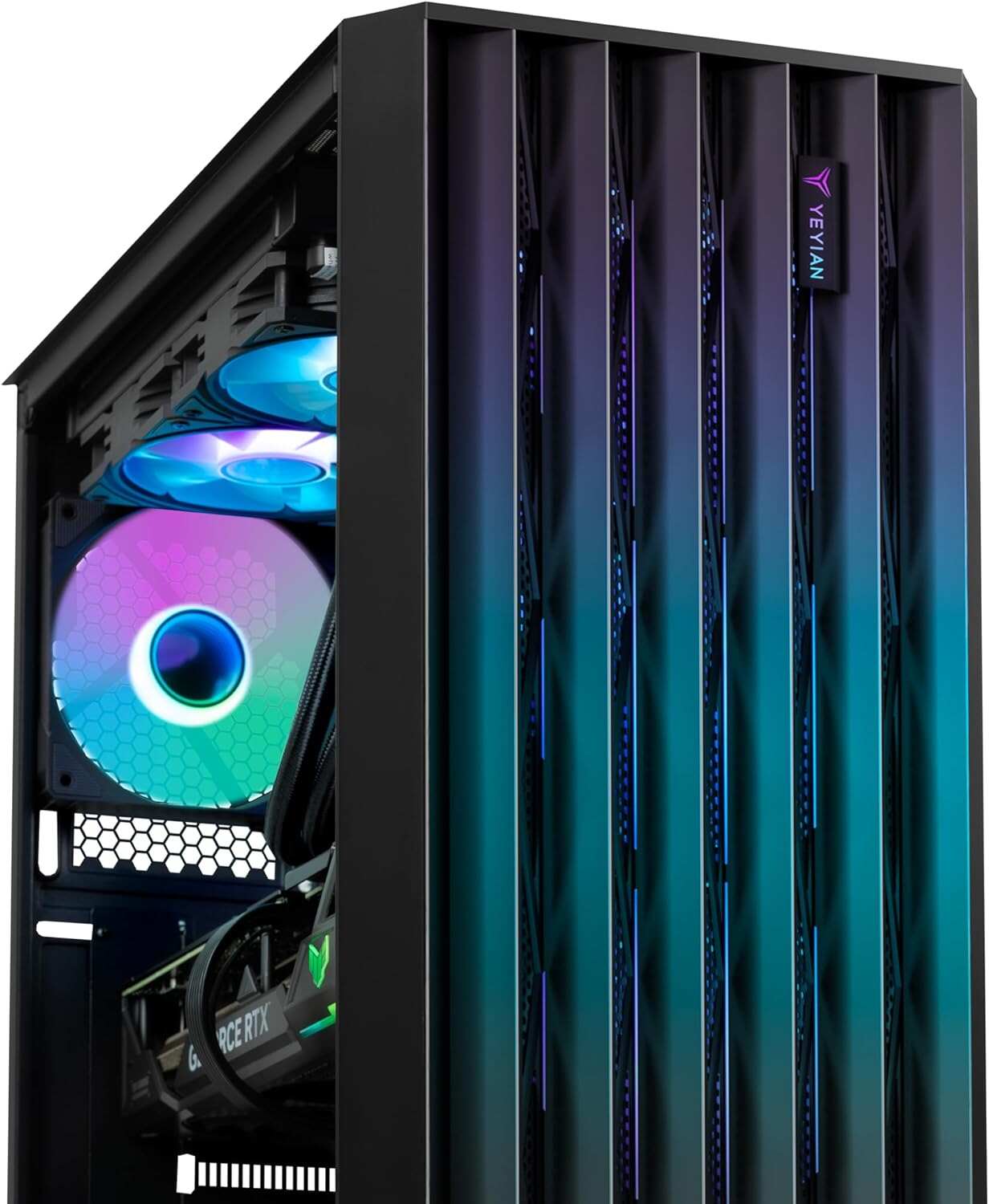 YEYIAN Gaming Computer Phoenix - Intel Core i9 13900KF, GeForce RTX 4070 Super Gaming PC Desktop, 1TB NVMe SSD, 32GB DDR5 6000MHz RAM, Liquid Cooled, Win 11 Home, WiFi 6, AI Powered Desktop Computer