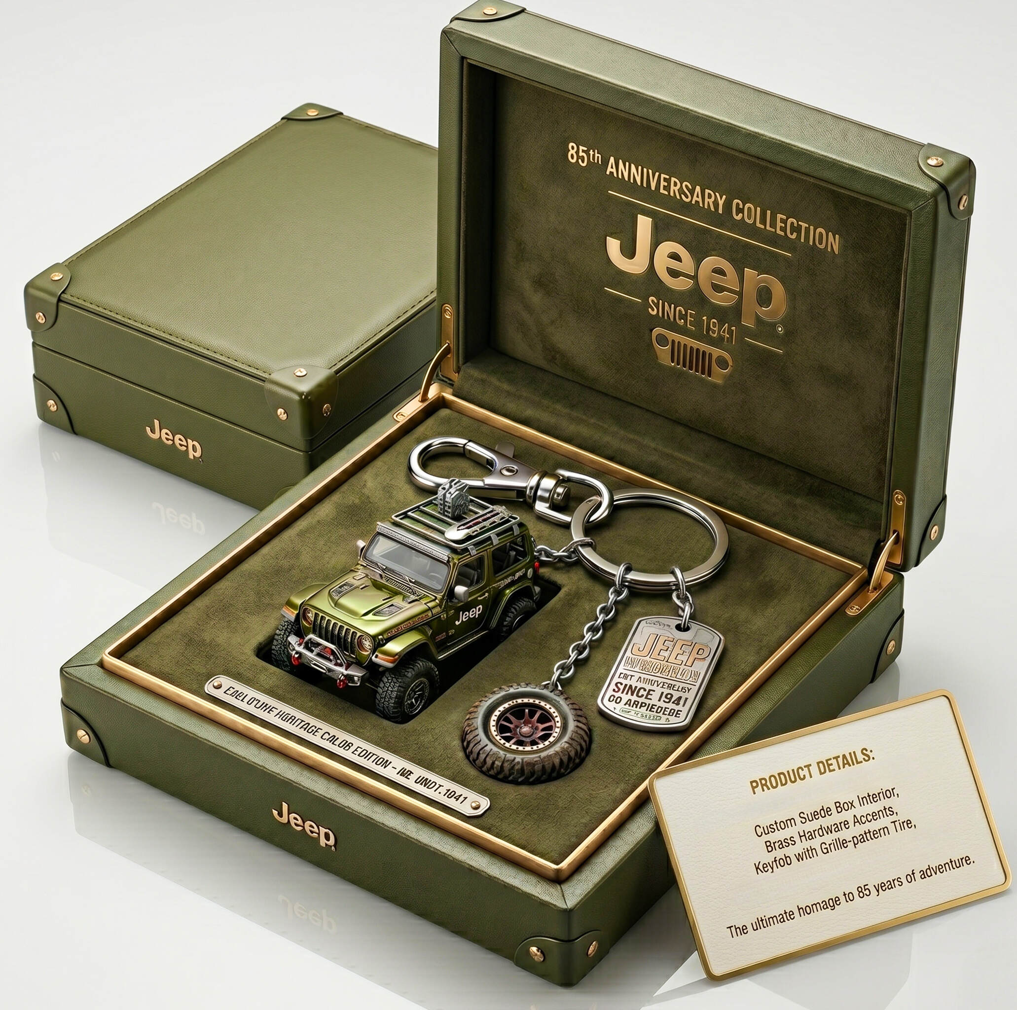 🚙 Jeep 85th Anniversary Limited Edition Keychain Set!🗝️