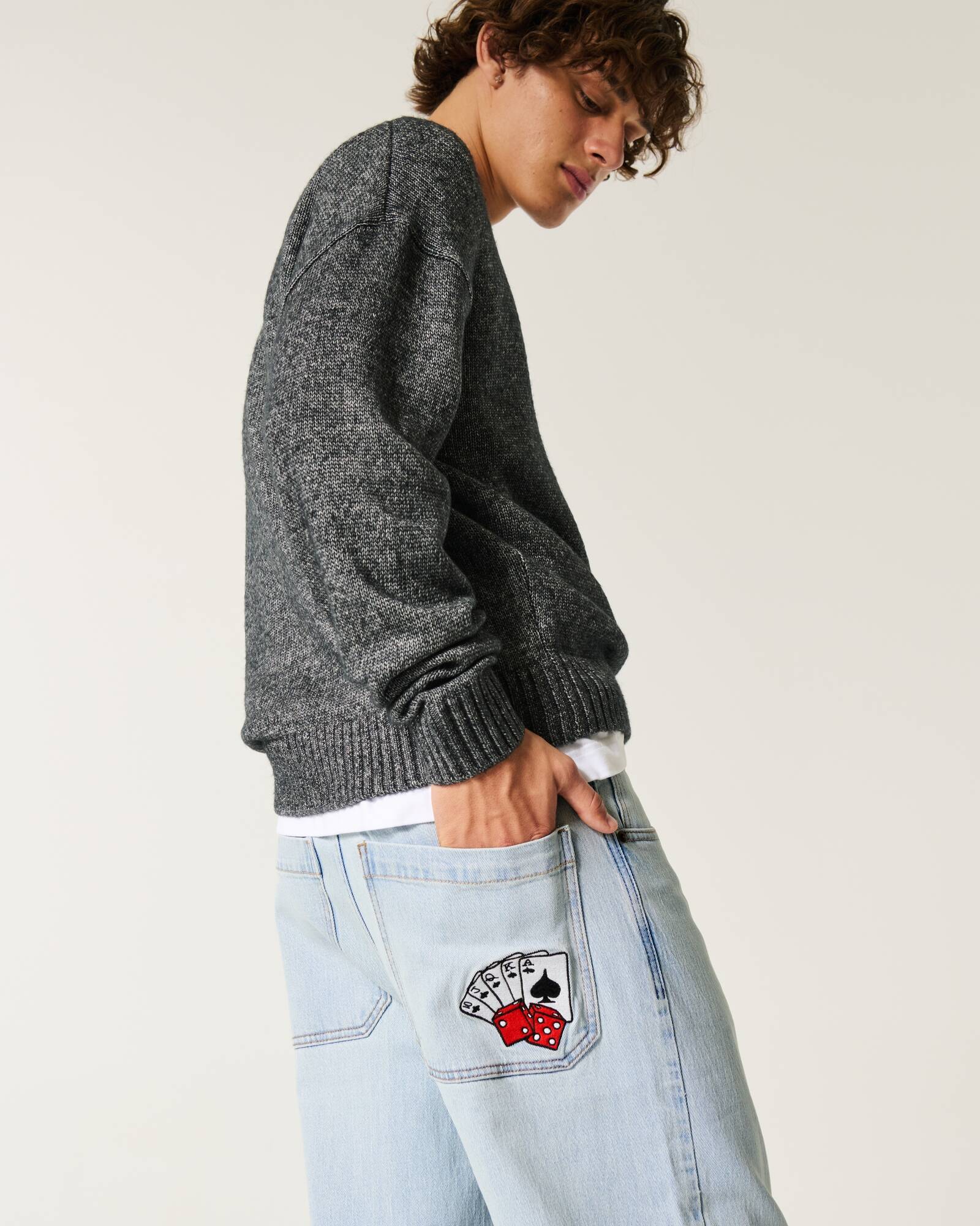 Medium Wash Super Baggy Jeans