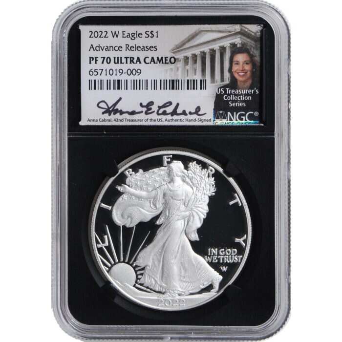 Complete Six Coin Set of Every Advance Release Silver Eagle - Cabral Signatures