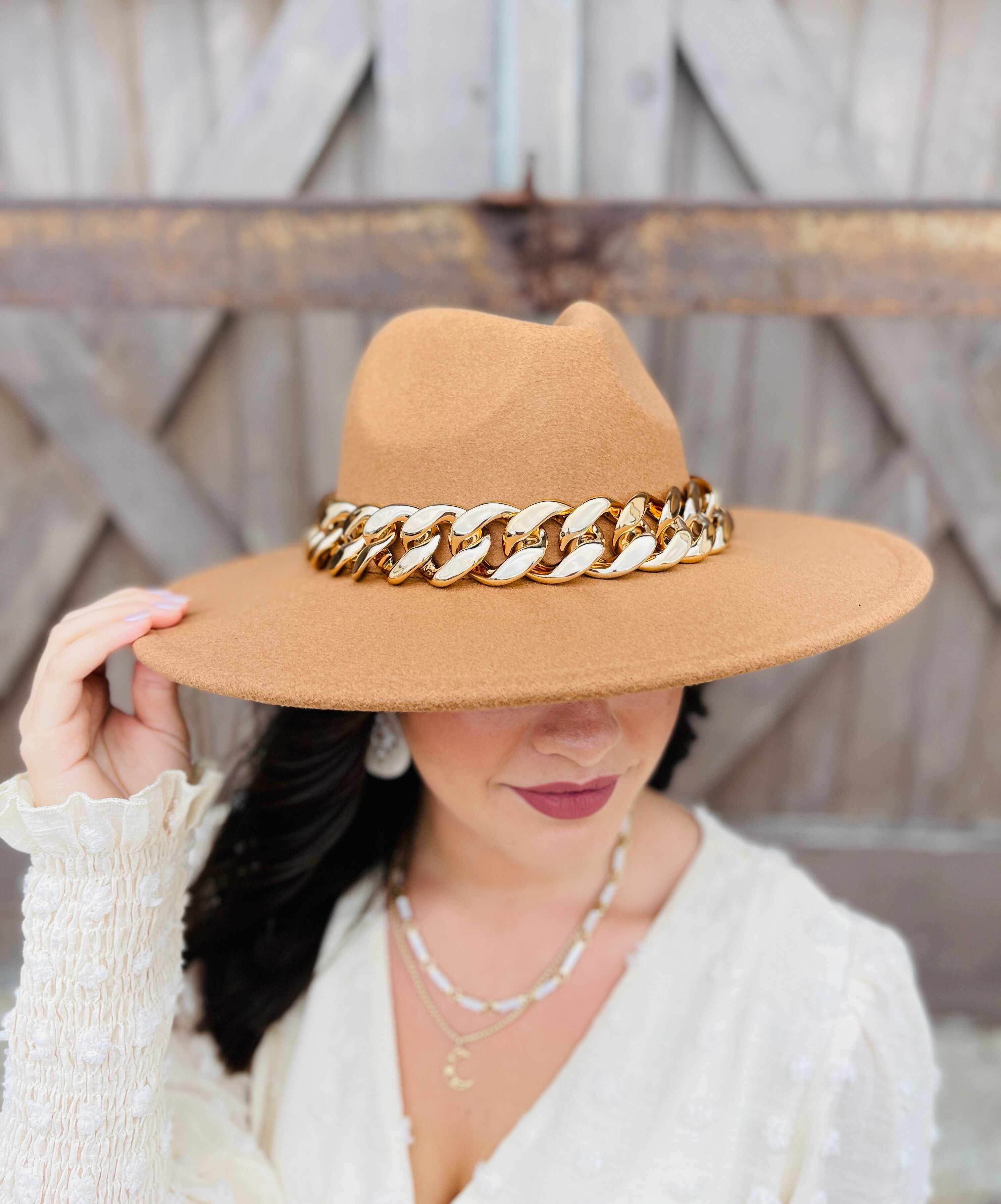 Bulky Chain Link Fedora Hat-Multiple Colors!