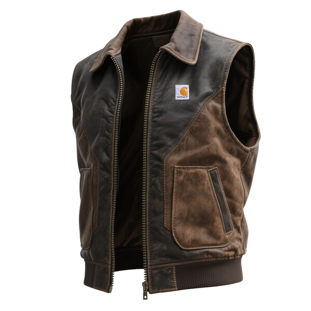 Carhartt Men's Vintage Leather Outdoor Vest