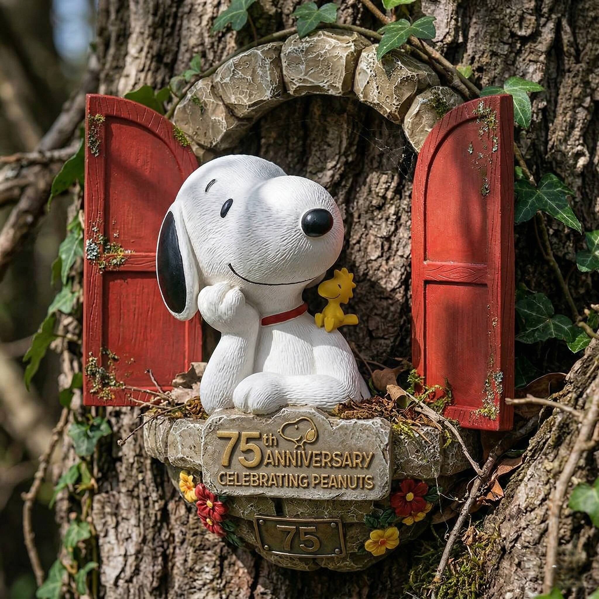 Peanuts 75th Anniversary Snoopy Garden Ornament