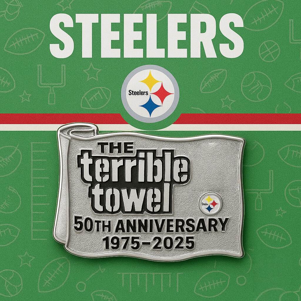 Terrible Towel 50th Anniversary Badge