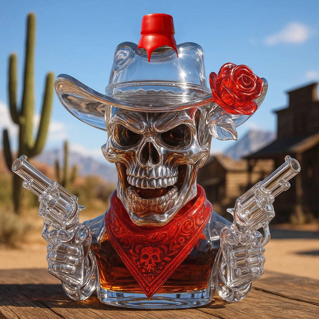 Cowboy Skull Whiskey bottle