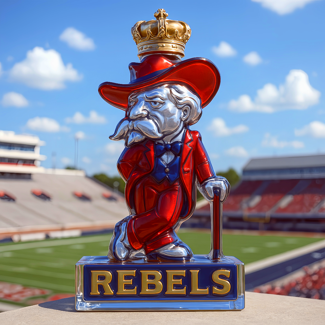 Ole Miss Rebels Limited Edition Whiskey Bottle
