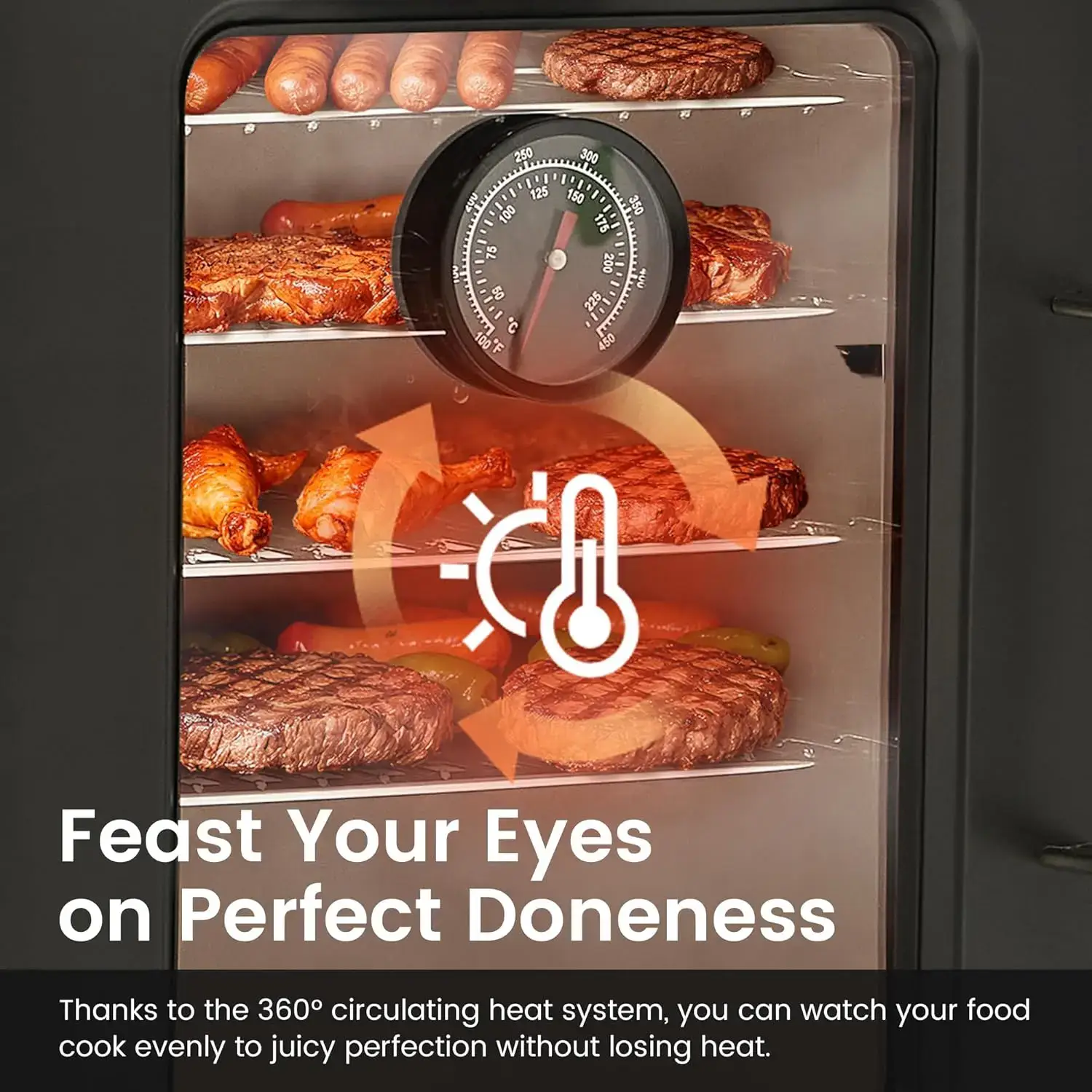 MBY Large Vertical Propane Smoker with Cover & 4 Cooking Grates, Large Cooking Space, Heavy Duty & Weather-Resistant for Outdoor,Smoke Ribs,Brisket,Chicken Grills Meat