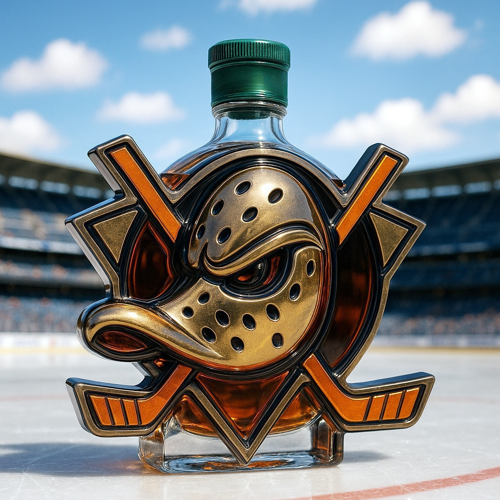 Anaheim Ducks Whiskey Bottle