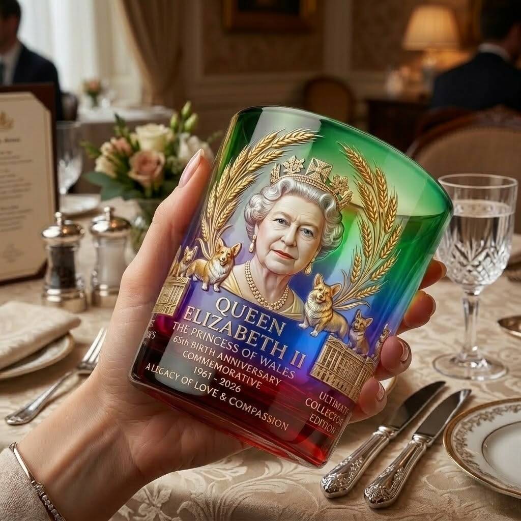 Queen Elizabeth II 100th Anniversary Whiskey glass set